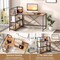 Costway Reversible L Shaped Computer Desk Corner Workstation with 3-Tier Open Shelf